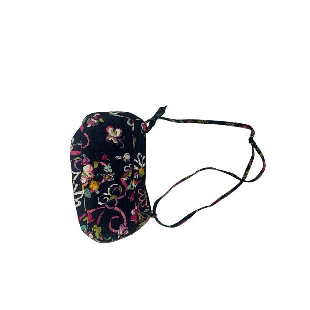 Vera Bradley Frannie Ribbon Crossbody Sling Bag Adjustable Strap Center Zip